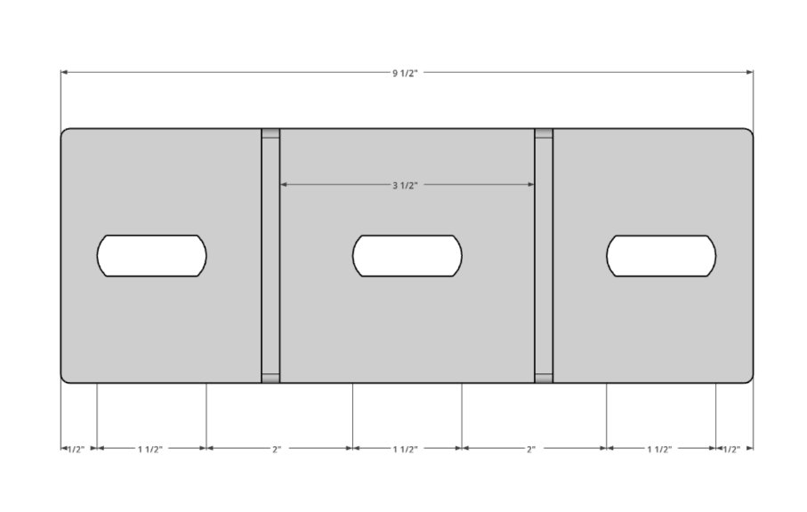 U Bracket 10 4in bracket top view