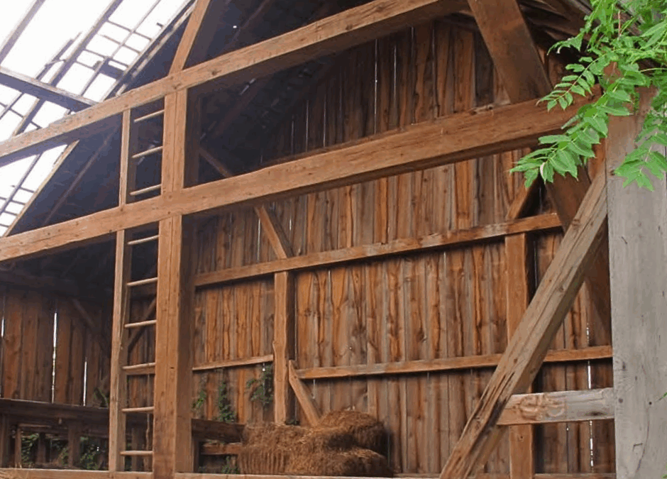 Antique Barn Frame For Sale – Hand-Hewn Fir (#139)