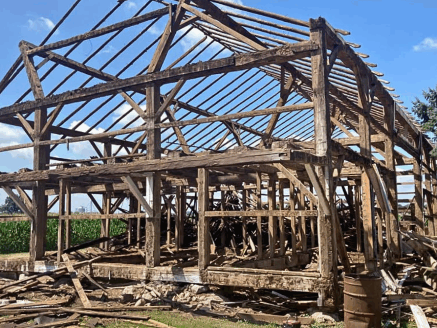 Antique Barn Frame For Sale – Mixed Hardwoods (#128)