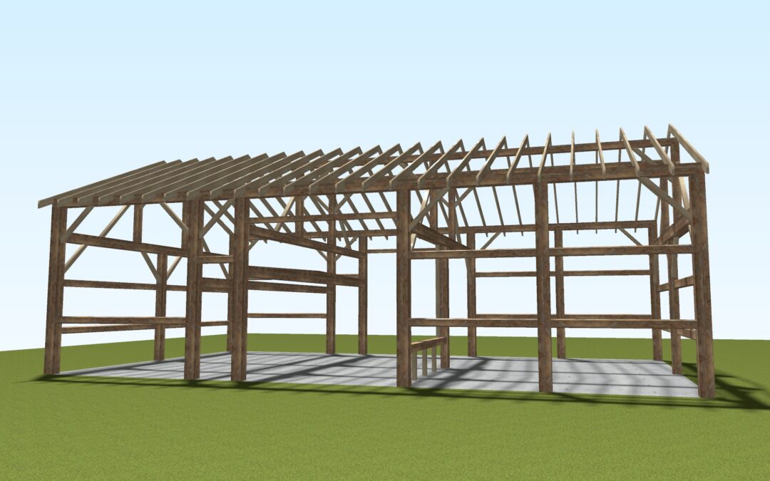 “The Allen Barn” Vintage 30′ x 50′ Timber Frame