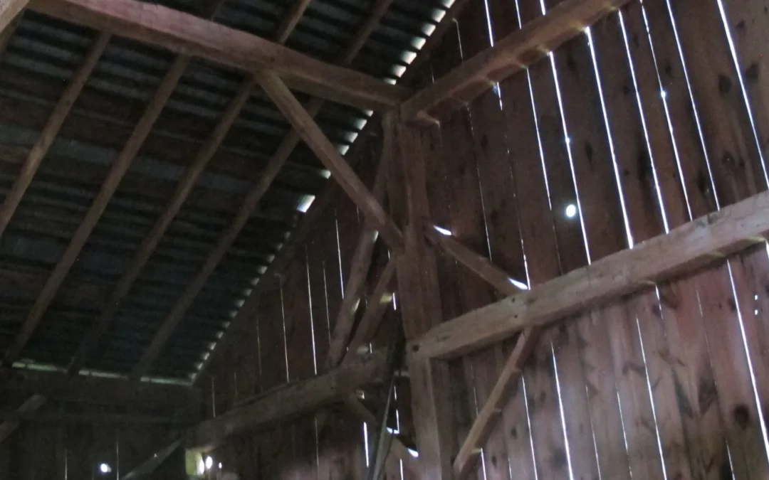 Circa 1800s Hand-Hewn Oak Barn Frame 42×64