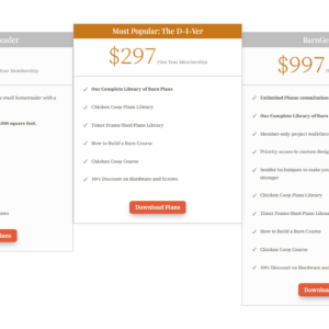 Barn Plans Library Membership Tiers