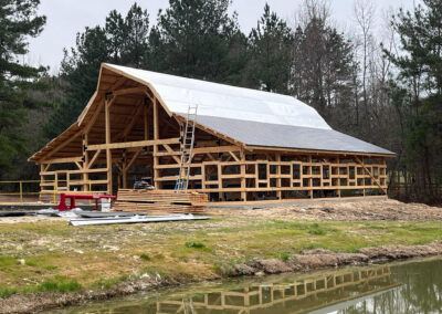 46x50 Gambrel Barn Steel roofing