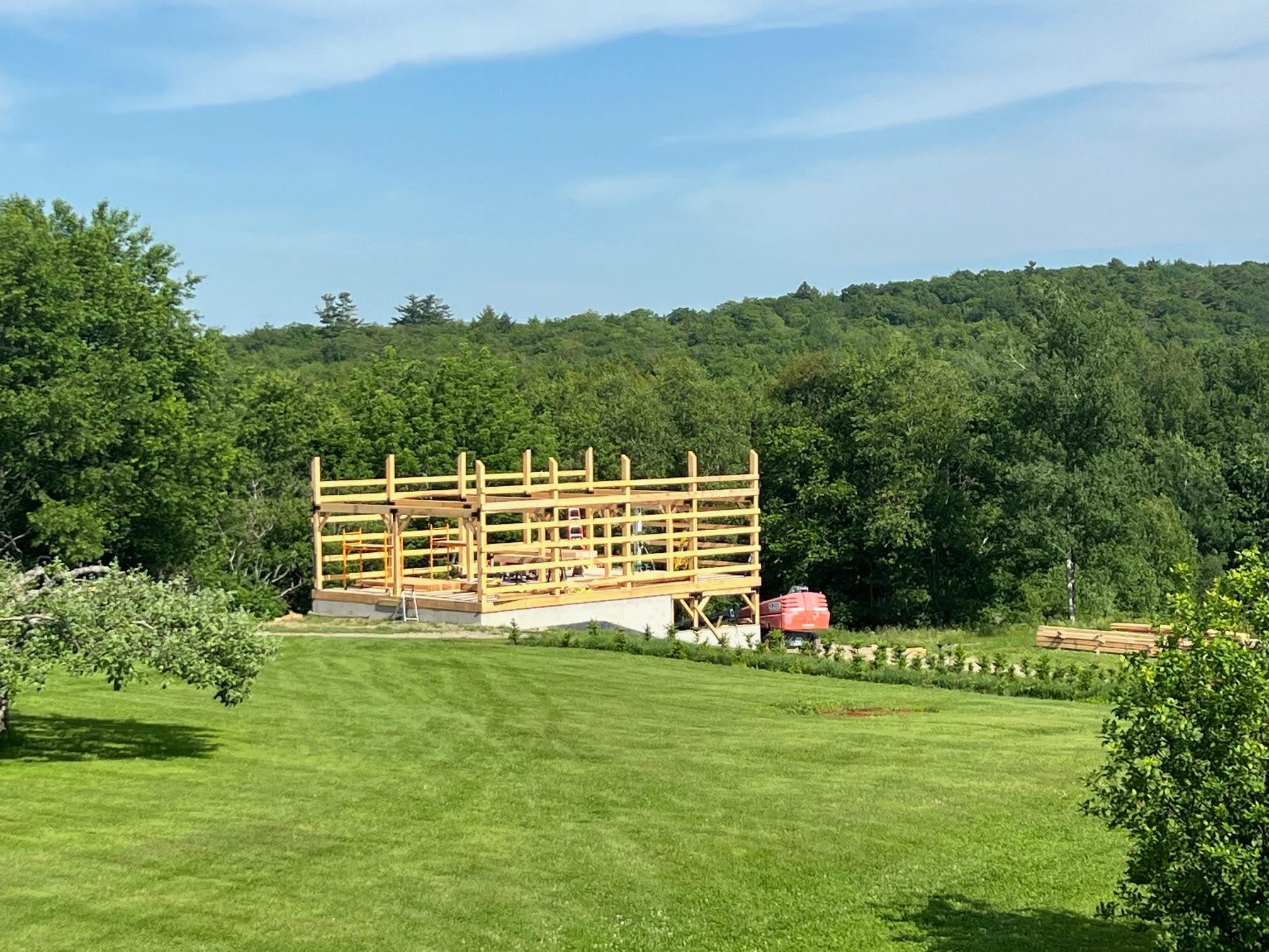 WinterportEvergreenFarmGableBarnFraming